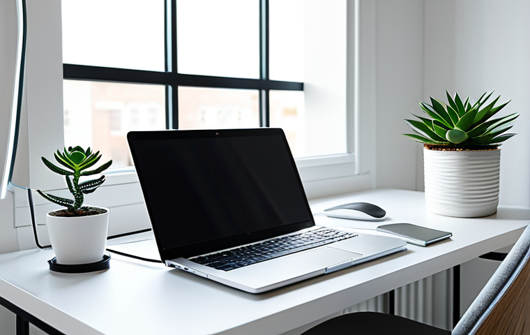 미니멀리즘으로 작업 공간 정리하기 - Clean Desk Focus**

"A tidy and organized desk in a bright, modern office. Minimalist setup with a l...