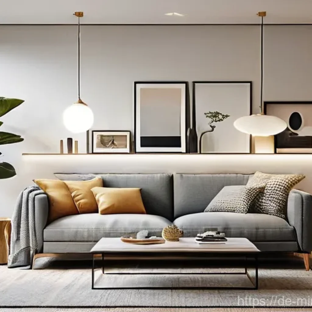 미니멀한 공간을 위한 기술적 도구 소개 - **Prompt 1: Minimalist Living Room with Adaptive Smart Lighting**
A modern, minimalist living ro...