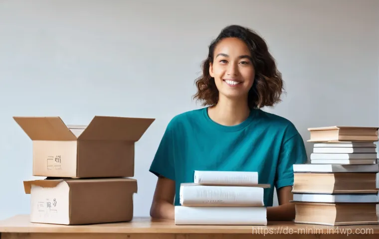 미니멀리즘을 위한 공간 재구성 방법 - **Decluttering for a Fresh Start**: A young adult, gender-neutral individual, dressed in comfortable...