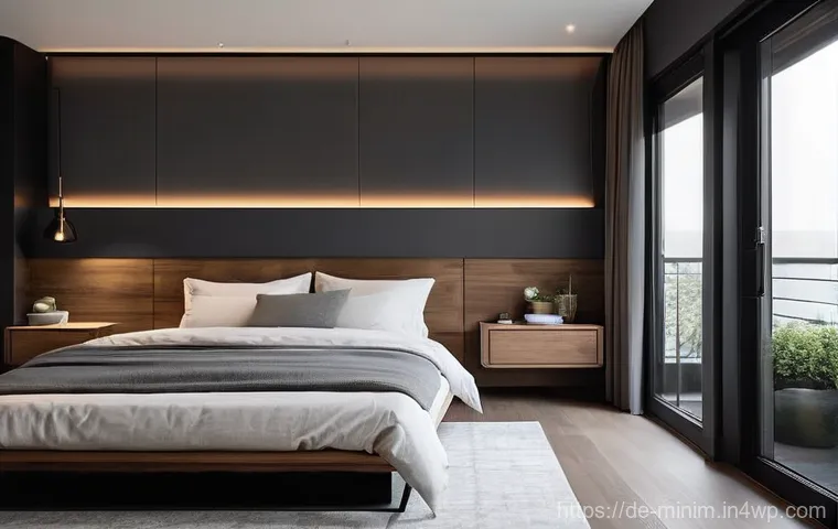 미니멀리즘을 적용한 침실 인테리어 아이디어 - **Prompt: An inviting and cozy minimalist German bedroom, emphasizing natural materials and soothing...